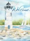 East Coast Lighthouse portrait I-Welcome Art Print