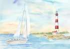 East Coast Lighthouse landscape II Art Print