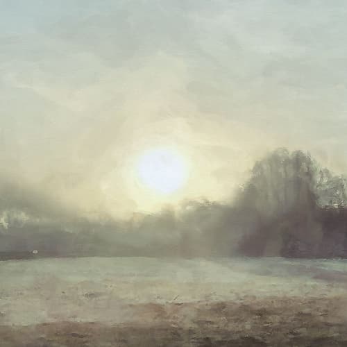 Sun  through Mist Landscape Print
