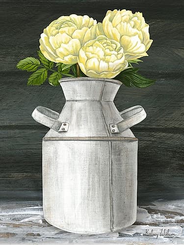 Farmhouse Garden IV-Peonies in jug Art Print