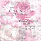 Textured  Sentiment pink II Art Print