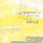 Textured  Sentiment yellow II Art Print