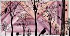 Framed  Woodland landscape Art Print