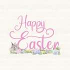 Farmhouse  Easter Sentiment V-Happy Easter Art Print