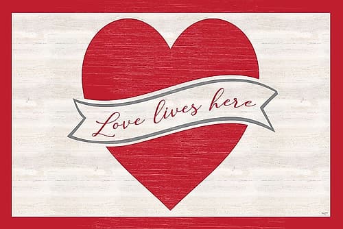 Valentines  landscape sentiment II-Love Heart Art Print