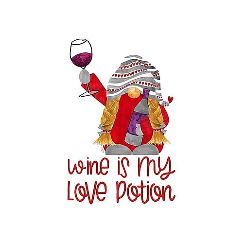 Valentine  Gnomes on white VI-Love Potion Holidays Print