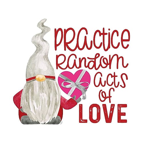 Valentine  Gnomes on white VIII-Random Acts Art Print
