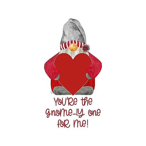 Valentine  Gnomes on white X-Gnomely One Art Print