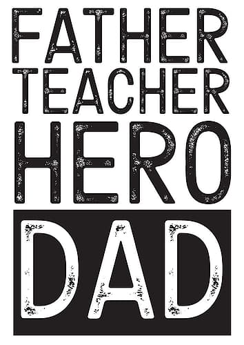 Fathers Day Sentiment portrait Word Art Print