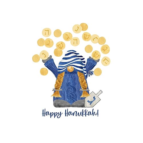 Hanukkah Gnomes IV-Throwing Gelt Art Print