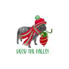 Dog Days of Christmas icon I-Deck the Halls Art Print