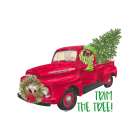 Dog Days of Christmas icon IV-Trim the Tree Art Print