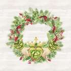 Irish Christmas II-Claddagh Wreath Art Print