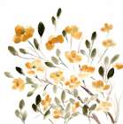 Sketchy Blossoms Yellow Art Print
