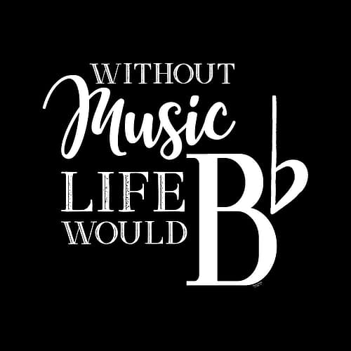 Moved by Music black V-Be Flat Inspirational Print