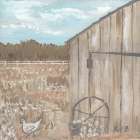 Chicken  And Barn Art Print