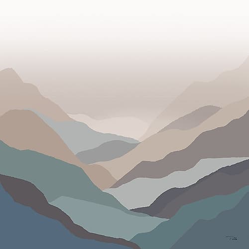 Mountain  Valley Landscape Print