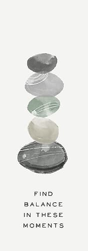 Zen Vibes IV-Find Balance Art Print by HM Design