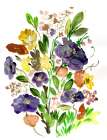 Purple Spring Bunch II Art Print