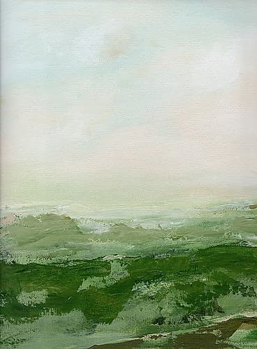 Soft Green Hills Art Print by Marcy Chapman