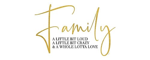 Sentiment Art panel I-Family Art Print