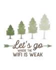 Lost in Woods portrait II-WiFi is Weak Art Print