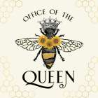 Honey Bees And Flowers Please IV-The Queen Art Print