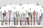Winter Mountain Getaway landscape IV Art Print