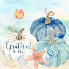 Harvest by the Sea sentiment I-Grateful Art Print