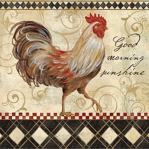 Rooster Sentiment I Art Print