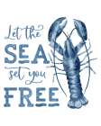 Deep  Blue Sea XIV on White Art Print
