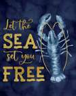 Deep  Blue Sea XIV on Gold Art Print