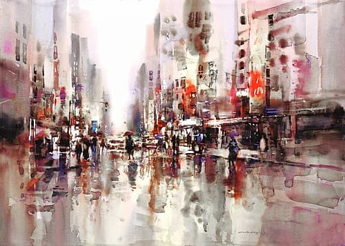 City Rain 1 Streets Print