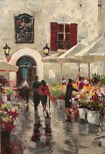 Rue De Fleurs Art Print