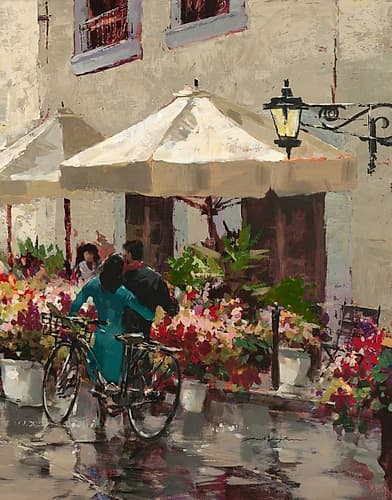 Flower Market Street Européen reproduction