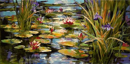 Water Iris Impressionniste reproduction