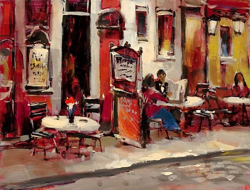 Sidewalk Cafe Art Print