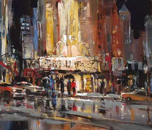 Street Scene Abstract Cityscapes Print