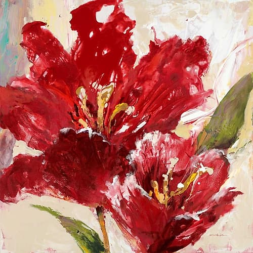 Exuberant Red Tulip Art Print