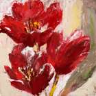 Passionate Red Tulip Art Print