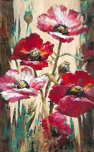 Spontaneous Poppies Art Print