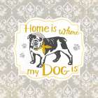 Home Is Where My Dog Is Art Print