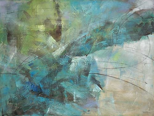 Aqua Explosion Art Print