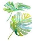 Watercolor Tropical 1 Art Print