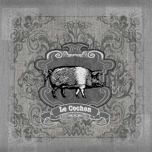 Filigree Pig Art Print