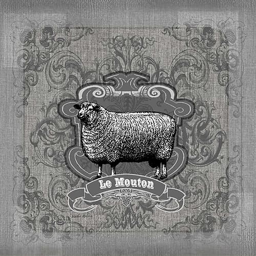 Filigree Sheep Art Print