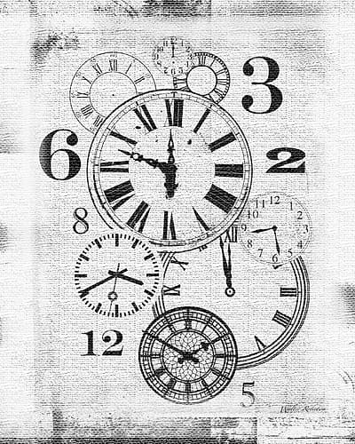 About Time White Art Print by Walter Robertson