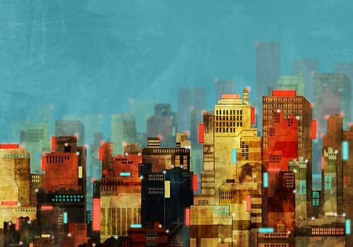 City Beyond 2 Cityscapes Print
