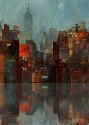 Blue New York Cityscapes Print