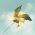 Lemon Twirl Blue Sky Art Print